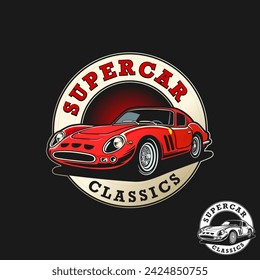 Discover elegance and luxury in our Super Car Classic emblem Logo. It exudes luxury and prestige, symbolizing automotive excellence with its classic design.