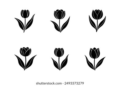 Discover the elegance of our Tulip Silhouette Vector Clip Art, perfect for adding a touch of floral beauty to your designs. Ideal for digital projects, crafting, invitations, and more.