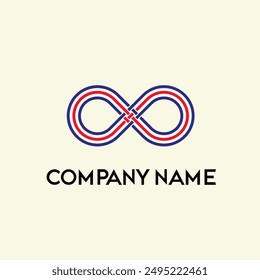 Discover the elegant infinity loop logo design, ideal for modern office spaces and professional environments. Featuring a sophisticated blend of blue and purple tones, this logo, haunity, and growth. 