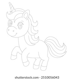 Discover the enchanting beauty of this intricately detailed unicorn line art, perfect for adding a touch of magic to your creative projects.
