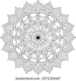 Discover exquisite traditional mandala art vector illustrations featuring intricate line art. Perfect for creative projects, these royalty-free vector designs are ideal for print, web.
