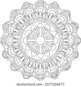 Discover exquisite traditional mandala art vector illustrations featuring intricate line art. Perfect for creative projects, these royalty-free vector designs are ideal for print, web.
