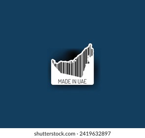 Discover fascinating sticker designs with barcodes in the shape of a map of United Arab Emirates. Enhance your projects with visual perfection. Buy now!