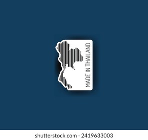 Discover fascinating sticker designs with barcodes in the shape of a map of Thailand. Enhance your projects with visual perfection. Buy now!