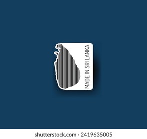 Discover fascinating sticker designs with barcodes in the shape of a map of Sri Lanka. Enhance your projects with visual perfection. Buy now!