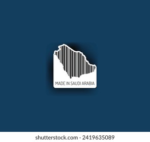 Discover fascinating sticker designs with barcodes in the shape of a map of Saudi Arabia. Enhance your projects with visual perfection. Buy now!