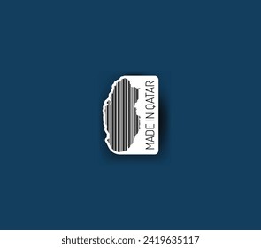 Discover fascinating sticker designs with barcodes in the shape of a map of Qatar. Enhance your projects with visual perfection. Buy now!