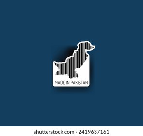 Discover fascinating sticker designs with barcodes in the shape of a map of Pakistan . Enhance your projects with visual perfection. Buy now!