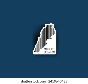 Discover fascinating sticker designs with barcodes in the shape of a map of Lebanon. Enhance your projects with visual perfection. Buy now!