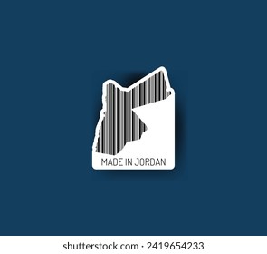 Discover fascinating sticker designs with barcodes in the shape of a map of Jordan. Enhance your projects with visual perfection. Buy now!