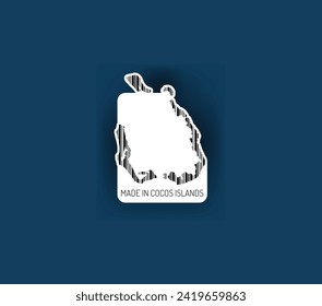 Discover fascinating sticker designs with barcodes in the shape of a map of Cocos Islands. Enhance your projects with visual perfection. Buy now!