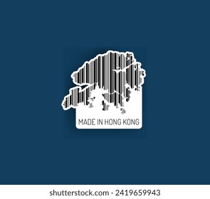 Discover fascinating sticker designs with barcodes in the shape of a map of Hong Kong. Enhance your projects with visual perfection. Buy now!