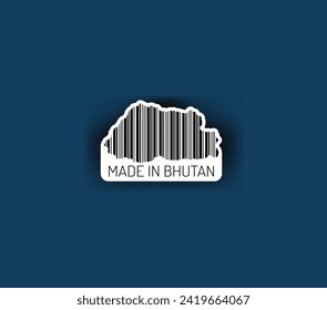 Discover fascinating sticker designs with barcodes in the shape of a map of Bhutan. Enhance your projects with visual perfection. Buy now!