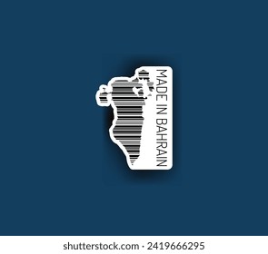 Discover fascinating sticker designs with barcodes in the shape of a map of Bahrain. Enhance your projects with visual perfection. Buy now!