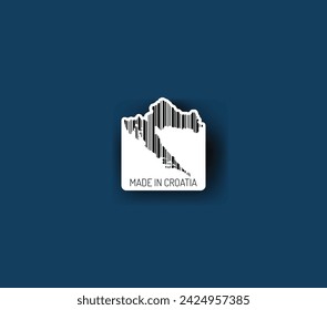 Discover fascinating sticker designs with barcodes in the shape of a map of Croatia. Enhance your projects with visual perfection. Buy now!