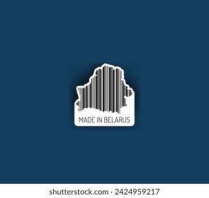 Discover fascinating sticker designs with barcodes in the shape of a map of Belarus. Enhance your projects with visual perfection. Buy now!