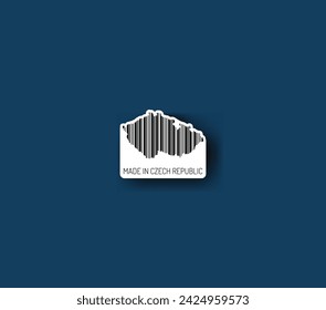 Discover fascinating sticker designs with barcodes in the shape of a map of Czech Republic. Enhance your projects with visual perfection. Buy now!