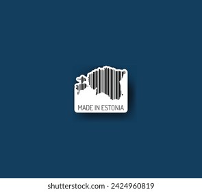 Discover fascinating sticker designs with barcodes in the shape of a map of Estonia. Enhance your projects with visual perfection. Buy now!