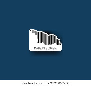 Discover fascinating sticker designs with barcodes in the shape of a map of Georgia. Enhance your projects with visual perfection. Buy now!