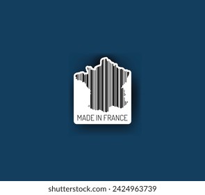 Discover fascinating sticker designs with barcodes in the shape of a map of France. Enhance your projects with visual perfection. Buy now!