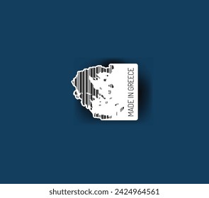 Discover fascinating sticker designs with barcodes in the shape of a map of Greece. Enhance your projects with visual perfection. Buy now!