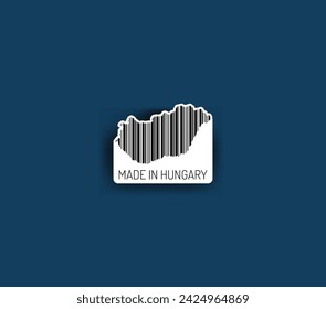 Discover fascinating sticker designs with barcodes in the shape of a map of Hungary. Enhance your projects with visual perfection. Buy now!