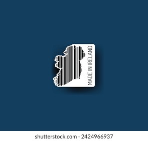 Discover fascinating sticker designs with barcodes in the shape of a map of Ireland. Enhance your projects with visual perfection. Buy now!