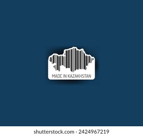 Discover fascinating sticker designs with barcodes in the shape of a map of Kazakhstan. Enhance your projects with visual perfection. Buy now!