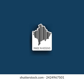 Discover fascinating sticker designs with barcodes in the shape of a map of Kosovo. Enhance your projects with visual perfection. Buy now!