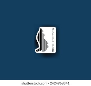 Discover fascinating sticker designs with barcodes in the shape of a map of Liechtenstein. Enhance your projects with visual perfection. Buy now!