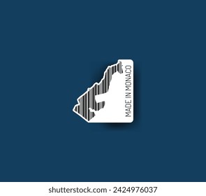 Discover fascinating sticker designs with barcodes in the shape of a map of Monaco. Enhance your projects with visual perfection. Buy now!