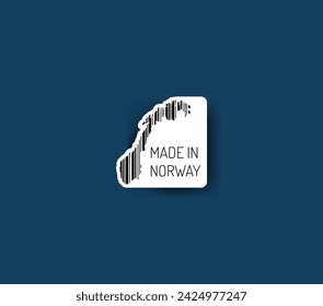 Discover fascinating sticker designs with barcodes in the shape of a map of Norway. Enhance your projects with visual perfection. Buy now!