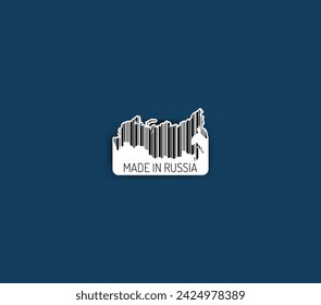 Discover fascinating sticker designs with barcodes in the shape of a map of Russia. Enhance your projects with visual perfection. Buy now!