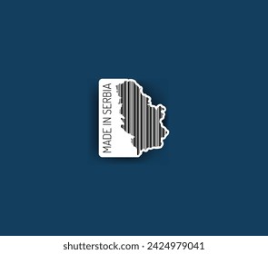 Discover fascinating sticker designs with barcodes in the shape of a map of Serbia. Enhance your projects with visual perfection. Buy now!