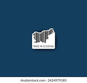 Discover fascinating sticker designs with barcodes in the shape of a map of Slovenia. Enhance your projects with visual perfection. Buy now!