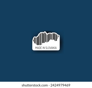 Discover fascinating sticker designs with barcodes in the shape of a map of Slovakia. Enhance your projects with visual perfection. Buy now!