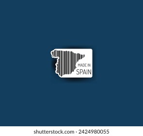 Discover fascinating sticker designs with barcodes in the shape of a map of Spain. Enhance your projects with visual perfection. Buy now!