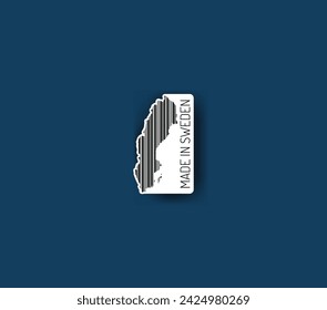 Discover fascinating sticker designs with barcodes in the shape of a map of Sweden. Enhance your projects with visual perfection. Buy now!