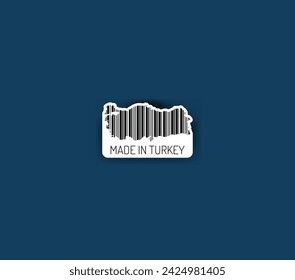 Discover fascinating sticker designs with barcodes in the shape of a map of Turkey. Enhance your projects with visual perfection. Buy now!