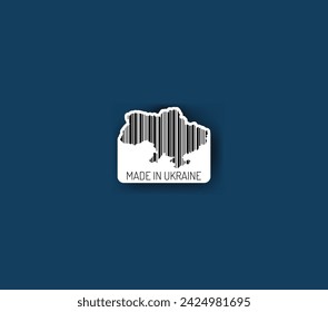 Discover fascinating sticker designs with barcodes in the shape of a map of Ukraine. Enhance your projects with visual perfection. Buy now!