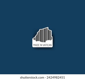 Discover fascinating sticker designs with barcodes in the shape of a map of Vatican. Enhance your projects with visual perfection. Buy now!