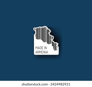 Discover fascinating sticker designs with barcodes in the shape of a map of Armenia. Enhance your projects with visual perfection. Buy now!