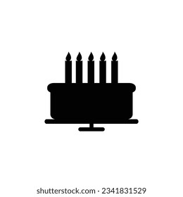 Discover festive birthday cake vector art. Ideal for celebratory designs. Get yours for creative projects