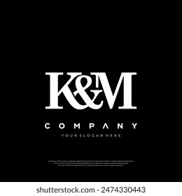 Descubra ofrece la armoniosa mezcla de arte y diseño con "KM Fusion", una cautivadora representación de las letras K y M.