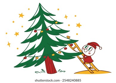Discover how to create a funny and festive Christmas with English holly leaves and white-themed decorations. Perfect for adding charm and humor to your holiday season
