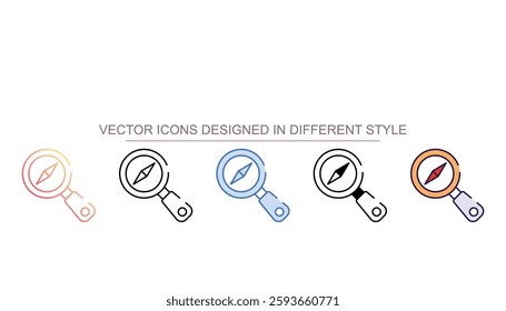 Discover icon design with white background stock illustration