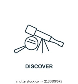Discover icon. Monochrome simple Business Motivation icon for templates, web design and infographics