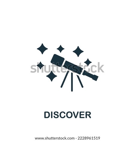Discover icon. Monochrome simple Project Planning icon for templates, web design and infographics