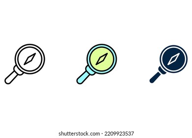 icono de detección. Ilustración de elemento simple. descubrir el diseño de símbolos de esquema de concepto.