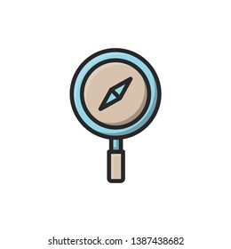 discover icon vector. icon for ui design